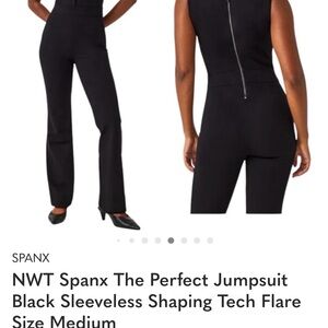 SPANX Black Tech Flare Jumpsuit